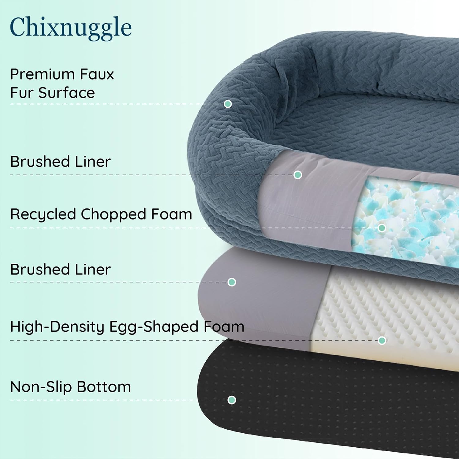Soft human-sized dog bed