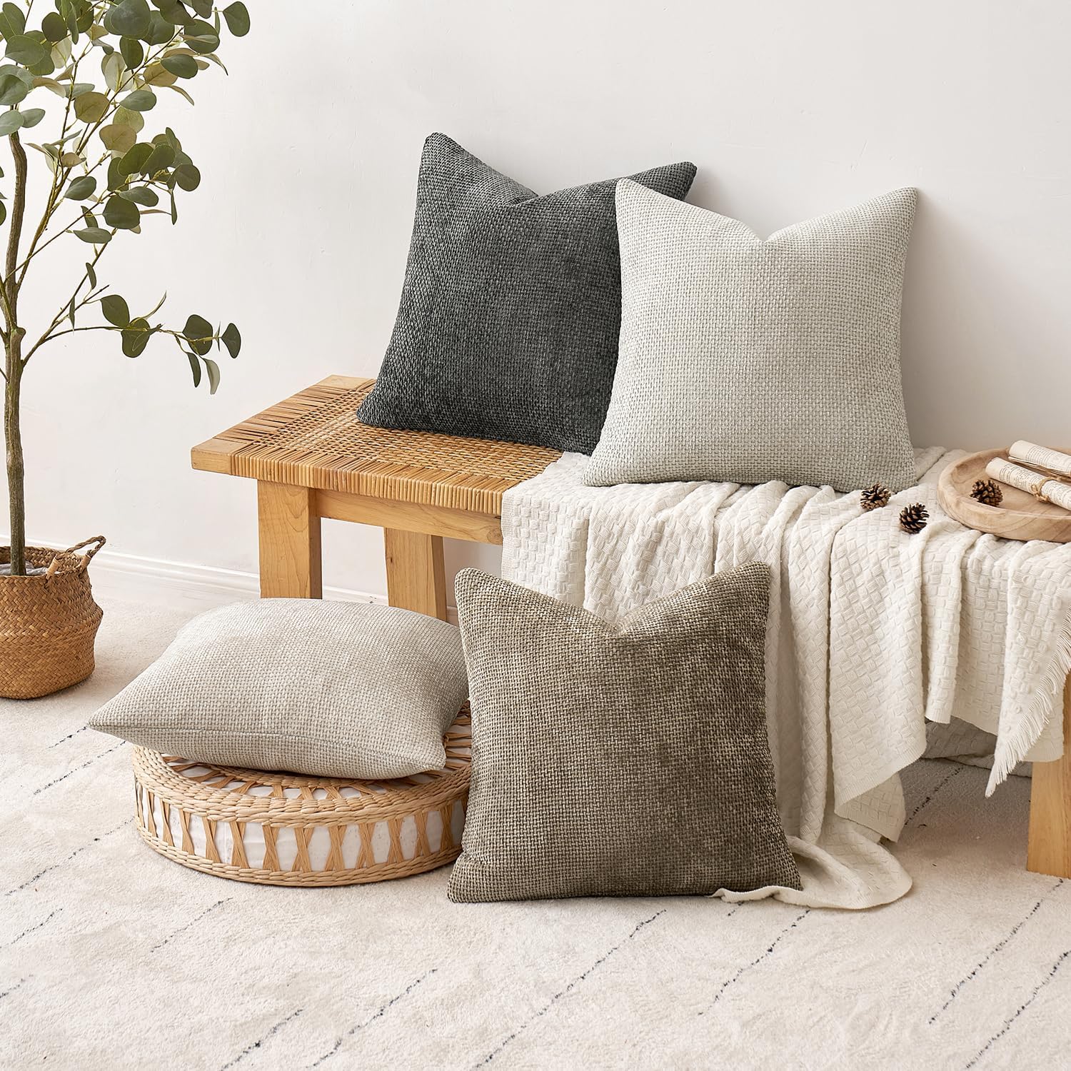 Pack of 4 Couch Throw Pillow Covers