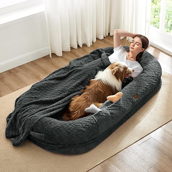 Soft human-sized dog bed