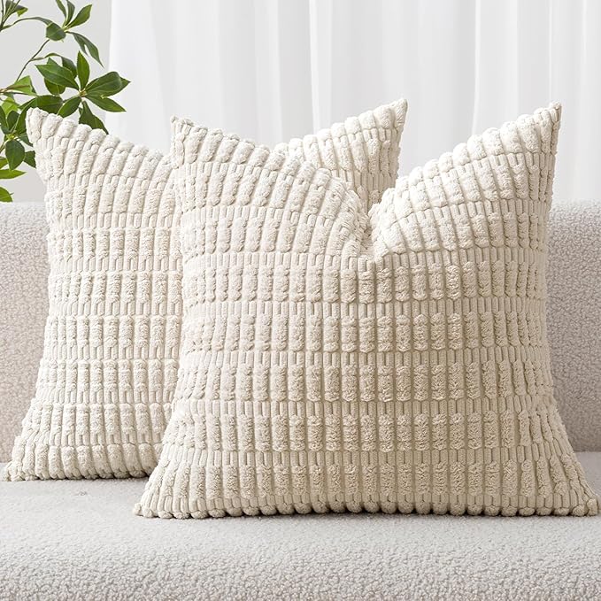 Corduroy Decorative Throw Pillow Covers