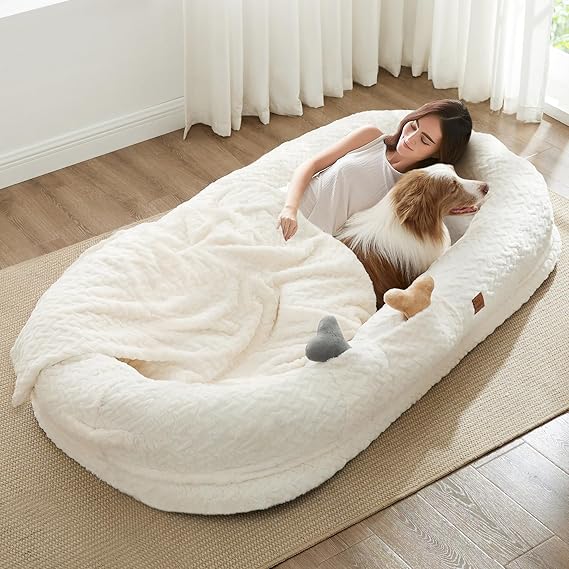 Soft human-sized dog bed