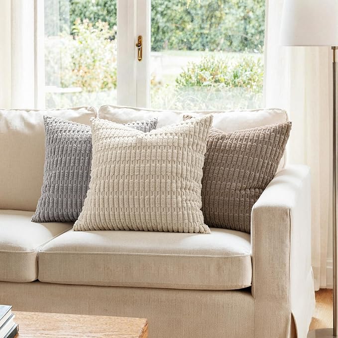 Corduroy Decorative Throw Pillow Covers