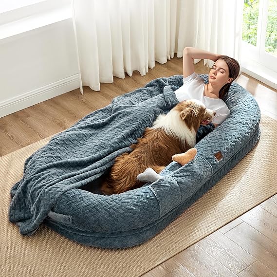 Soft human-sized dog bed
